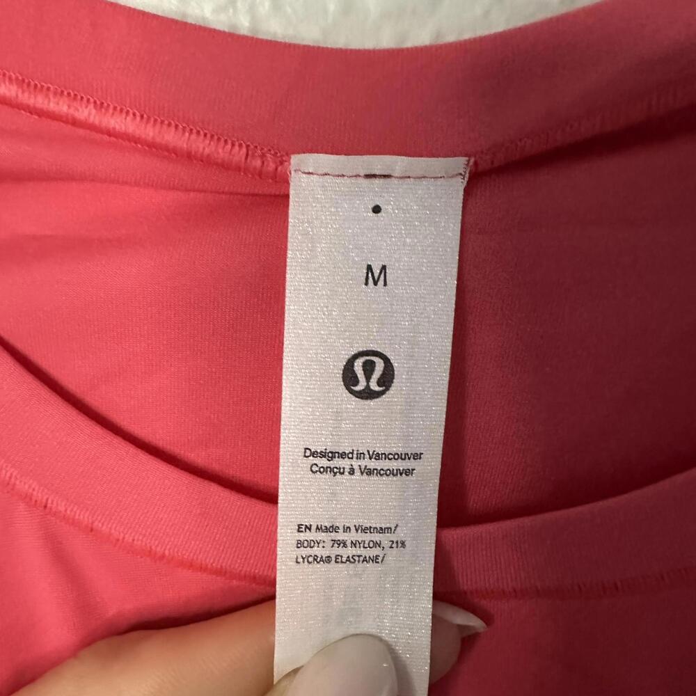 NWT Lululemon Ultra-Soft Nulu Short-Sleeve Crew Thong Bodysuit Glaze Pink Size M - Picture 7 of 8